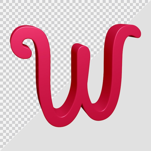 Renderowanie 3d litery alfabetu w
