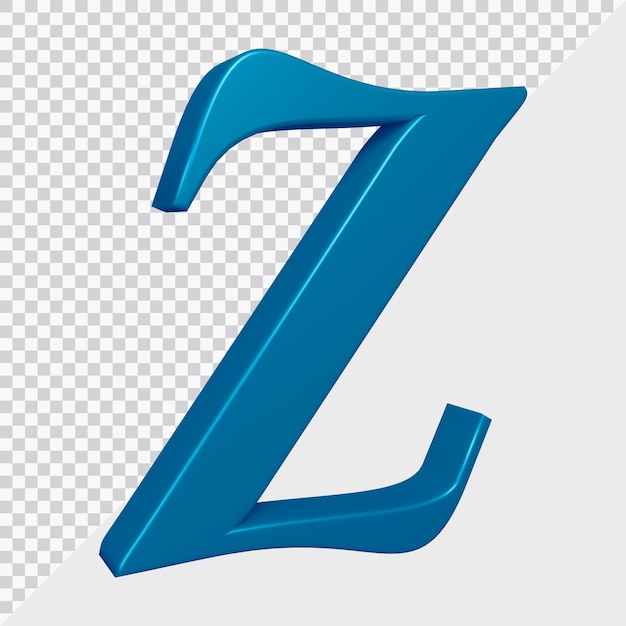 Renderowanie 3D litery alfabetu Z