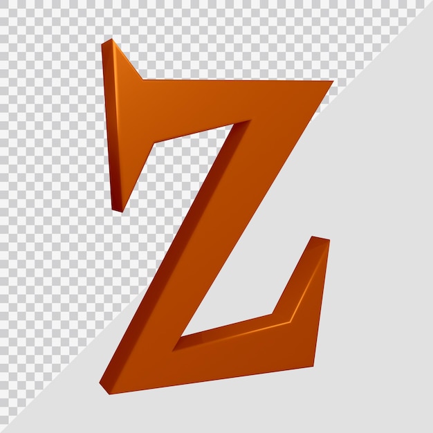 Renderowanie 3D litery alfabetu Z
