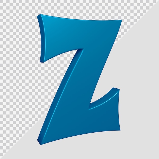 Renderowanie 3D litery alfabetu Z