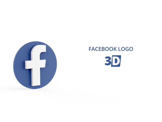 Renderowanie 3D logo Facebooka