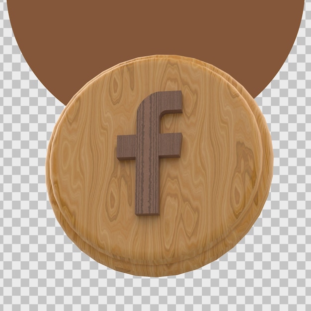 PSD renderowanie 3d logo facebooka