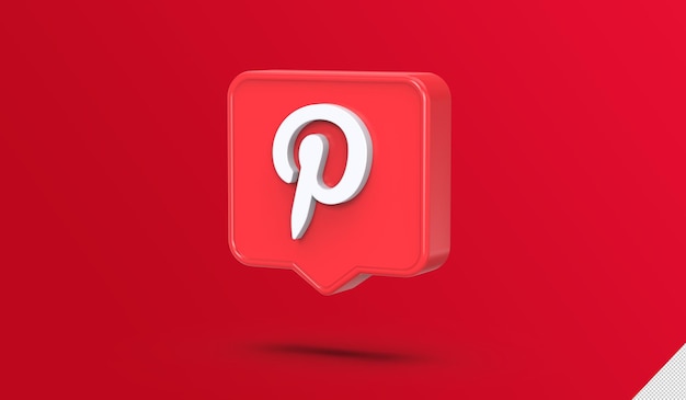 Renderowanie 3d Logo Pinteresta W Mediach Społecznościowych Z Projektem Pola Czatu