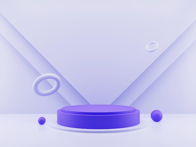 Renderowanie 3d minimalistycznego wyświetlacza produktu lub podium