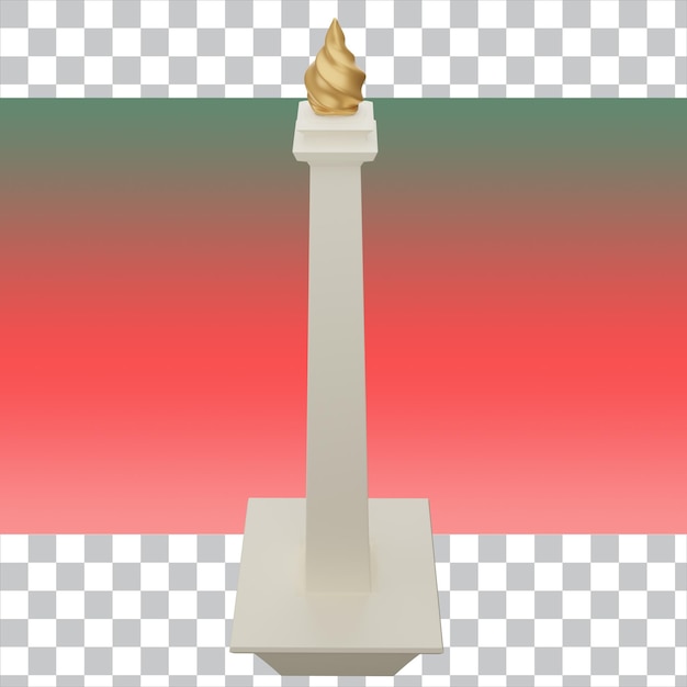 Renderowanie 3d Monas Na Białym Tle