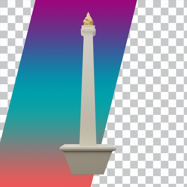 PSD renderowanie 3d monas na białym tle