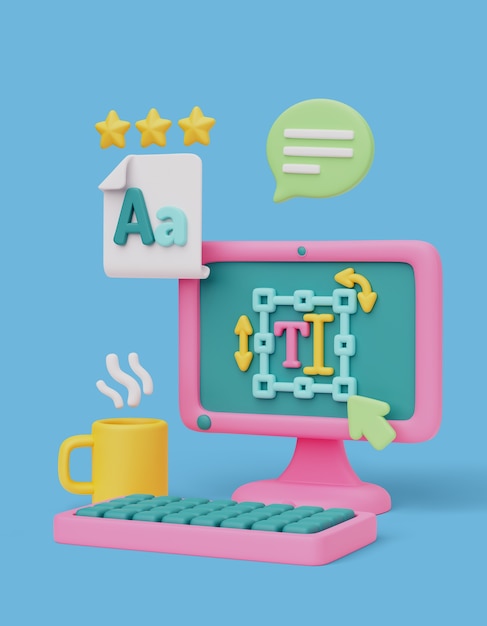 Renderowanie 3D pionowego tła projektu graficznego
