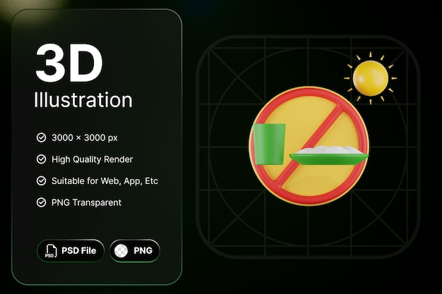 PSD renderowanie 3d post ramadhan concept nowoczesna ikona ilustracje design