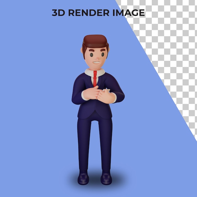 Renderowanie 3d Postaci Z Koncepcją Biznesową