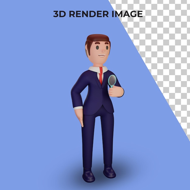 Renderowanie 3d Postaci Z Koncepcją Biznesową