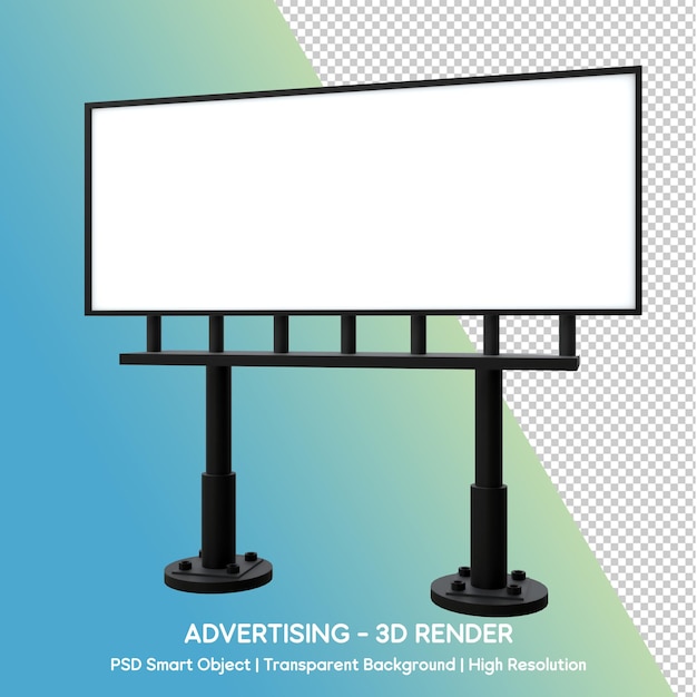 Renderowanie 3D pustego billboardu do reklamy