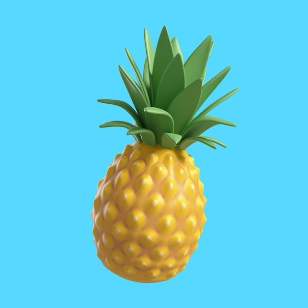 Renderowanie 3D pysznego ananasa