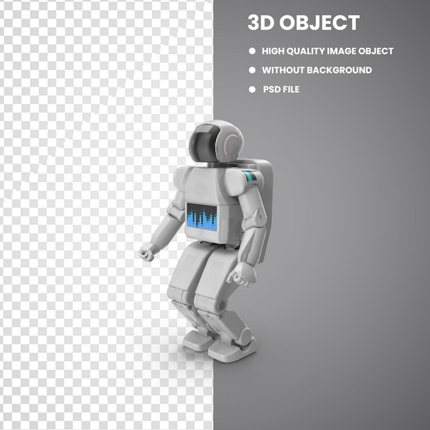 PSD renderowanie 3d robota ai