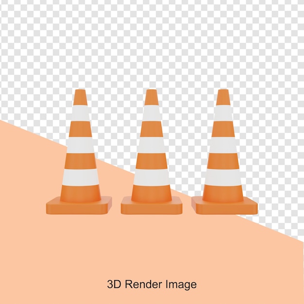 renderowanie 3d stożka ruchu