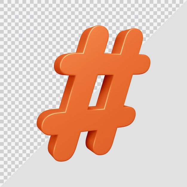 Renderowanie 3d Symbolu Hashtag