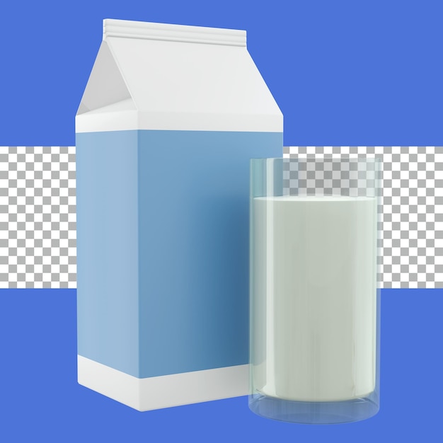 PSD renderowanie 3d szkło mleczne i przezroczyste pudełko premium psd
