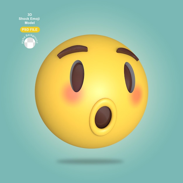 Renderowanie 3D szoku Emoji