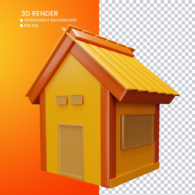 Renderowanie 3d uroczego domu