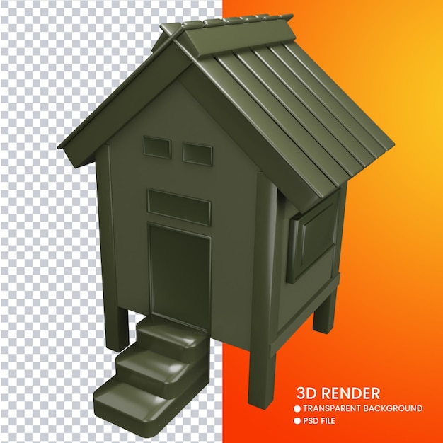 Renderowanie 3d uroczego domu