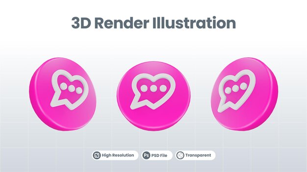 Renderowanie 3d Valentine Z Ikoną Gitary Dla Aplikacji Mobilnej Ui Ux Web Promocja W Mediach Społecznościowych