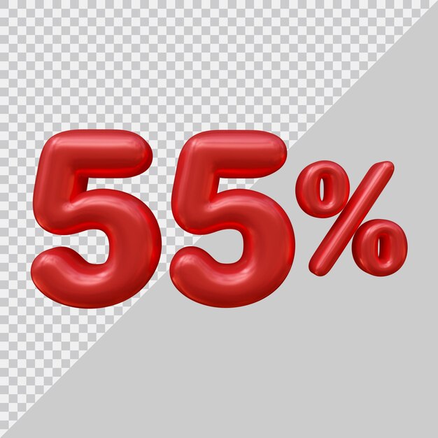Renderowanie 3D w 55 procentach w nowoczesnym stylu