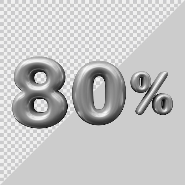Renderowanie 3D w 80 procentach w nowoczesnym stylu