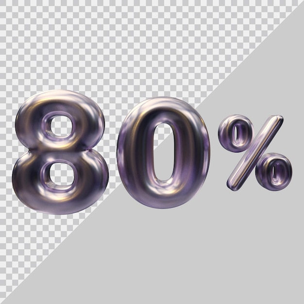 Renderowanie 3D w 80 procentach w nowoczesnym stylu