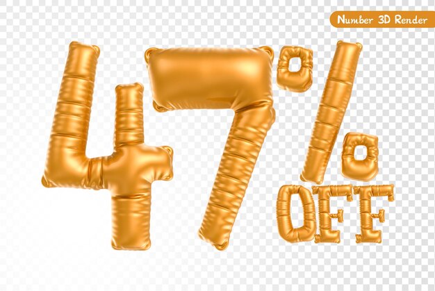 Renderowanie 3D w kolorze złotym