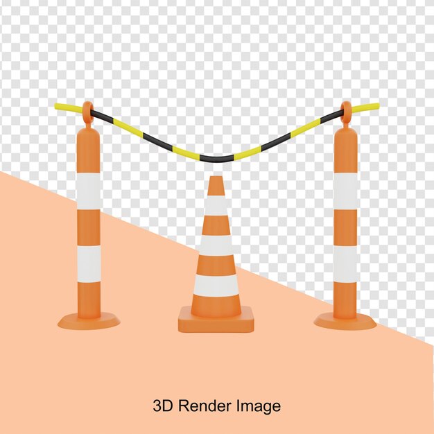 PSD renderowanie 3d w kształcie stożka ruchu