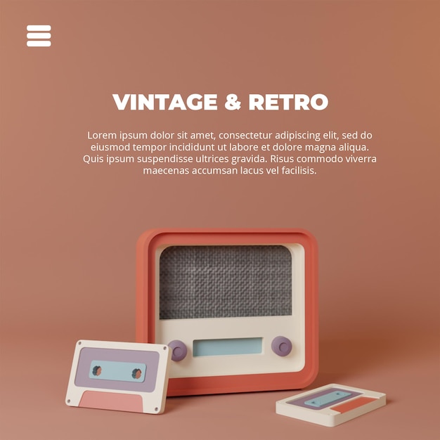 Renderowanie 3D w stylu vintage