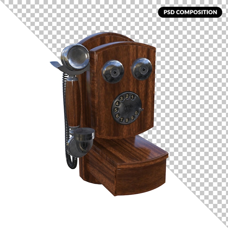 PSD renderowanie 3d w stylu vintage