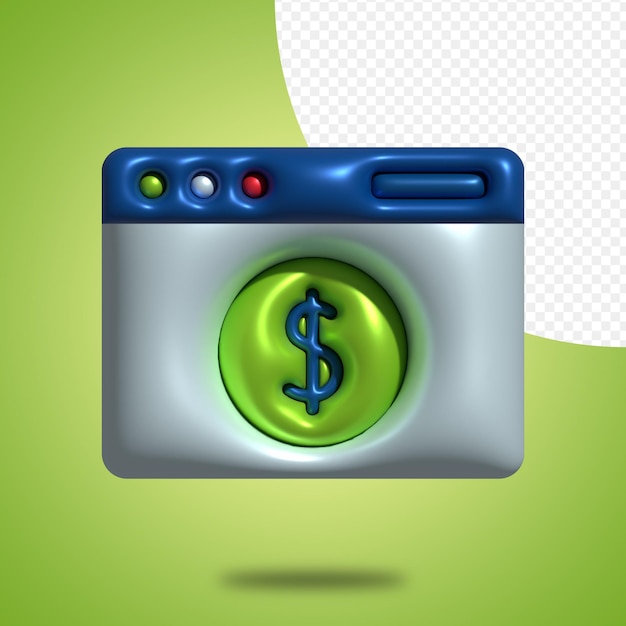 Renderowanie 3d Waluty I Finanse Ilustracje Płatności Online Z Symbolem Dolara