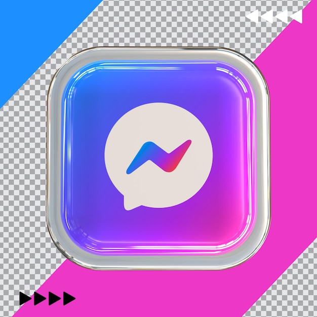 Renderowanie Ikon 3d Messenger