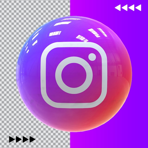 Renderowanie ikon 3D na Instagramie