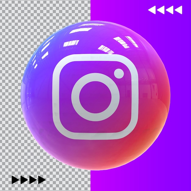 Renderowanie Ikon 3d Na Instagramie