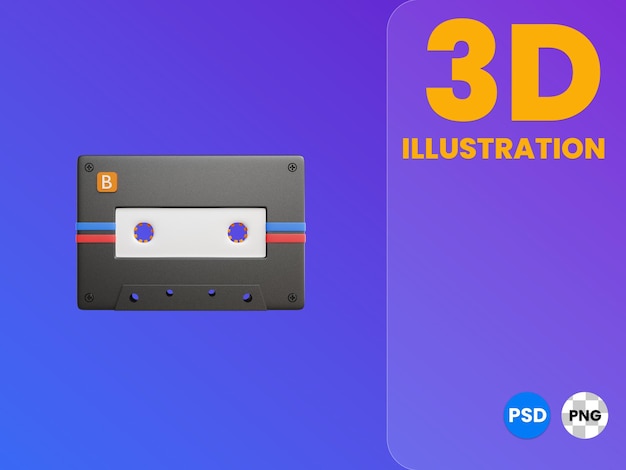 Renderowanie Ilustracji 3d Kasety