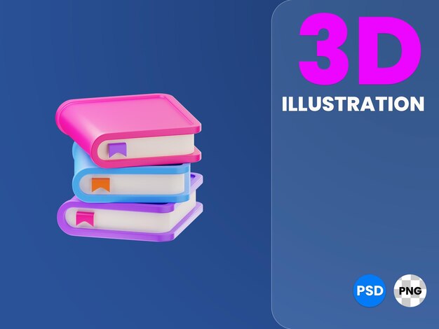 Renderowanie Ilustracji 3d Książki