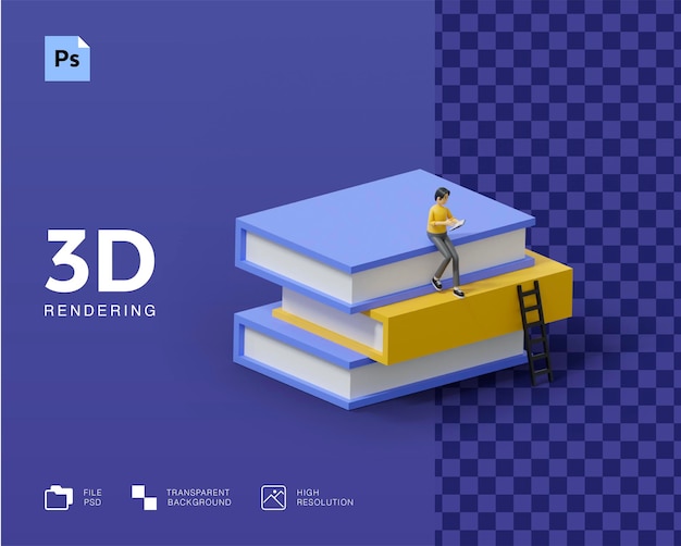 PSD renderowanie koncepcji 3d e learning