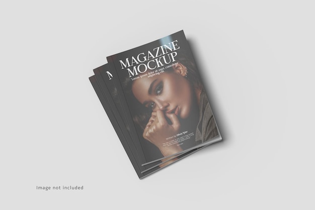 Renderowanie makiety okładki magazynu na białym tle