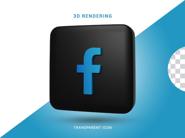 Renderowanie Mediów Społecznościowych 3d Na Facebooku Ikona Kompozycji