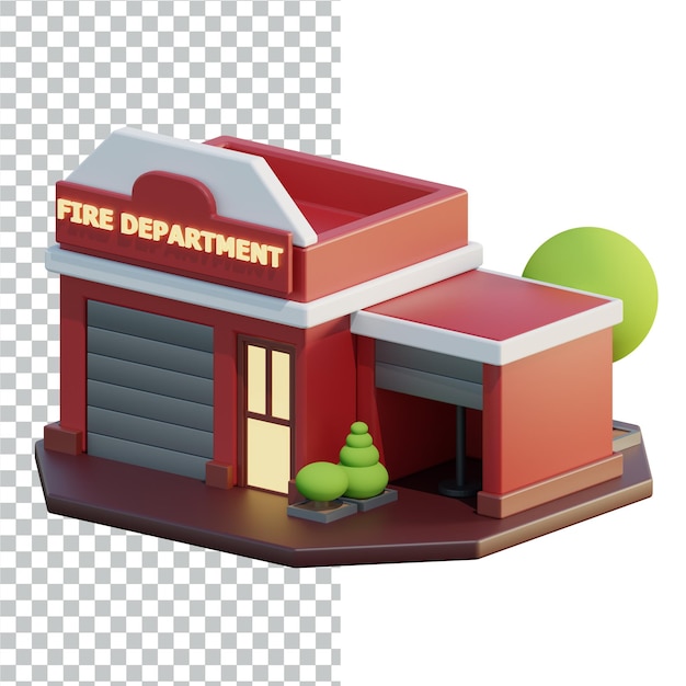 PSD renderowanie projektu ilustracji budynku 3d