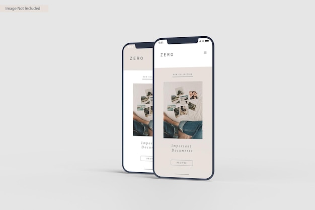 Renderowanie projektu makiety ekranu smartfona