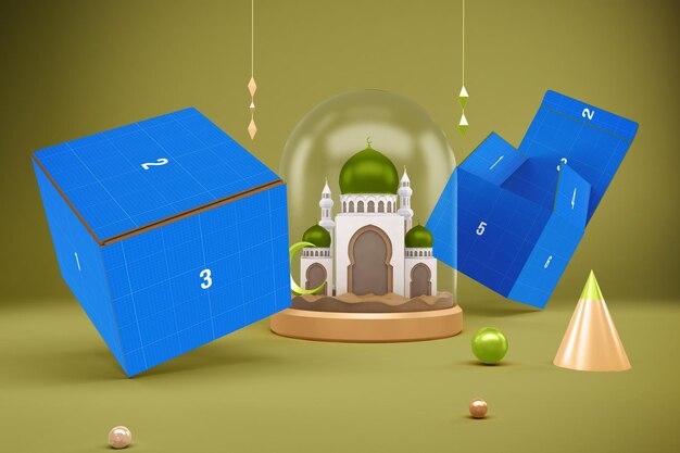 Renderowanie Ramadanu W Makiecie Projektu 3d