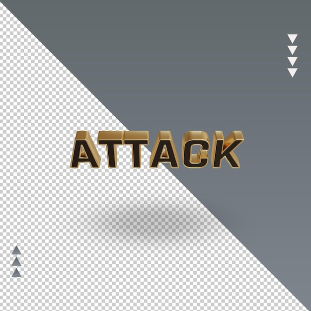 Renderowanie tekstu 3D Atak czarnego złota Widok z góry