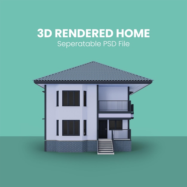 Renderowany dom w 3D