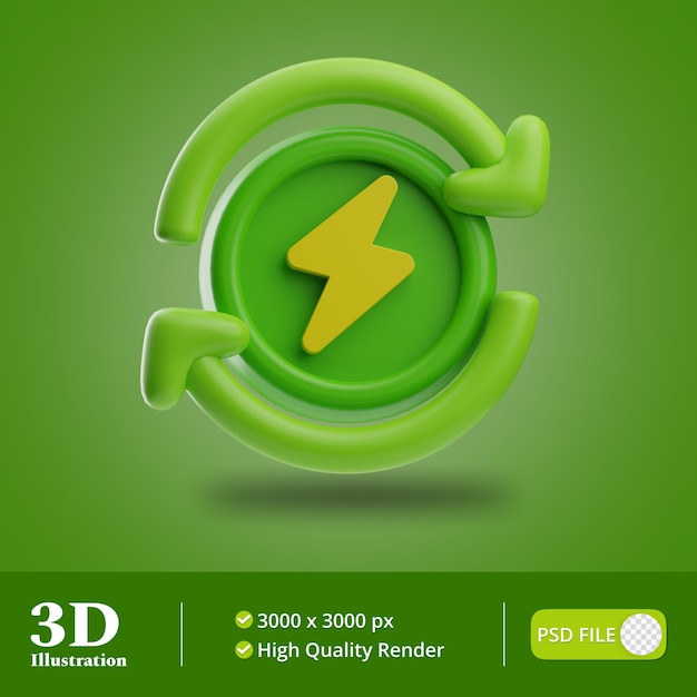 renewable energy renew illustration 3d