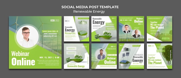 PSD renewable energy social media posts