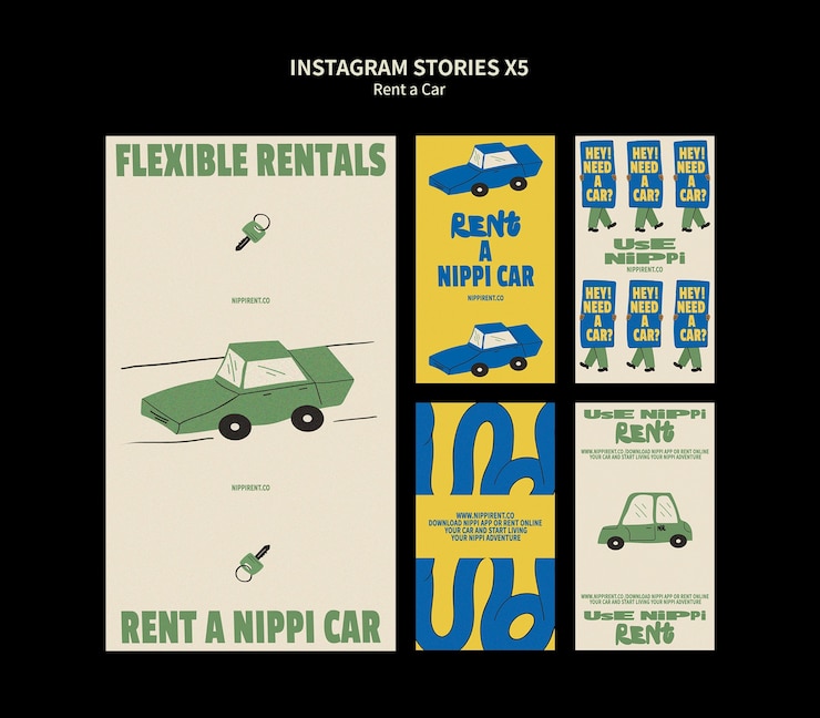 PSD rent a car template design