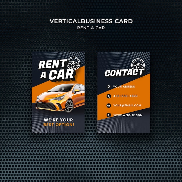 Rent a car template design