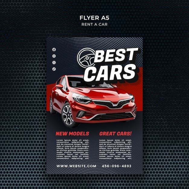 PSD rent a car template design